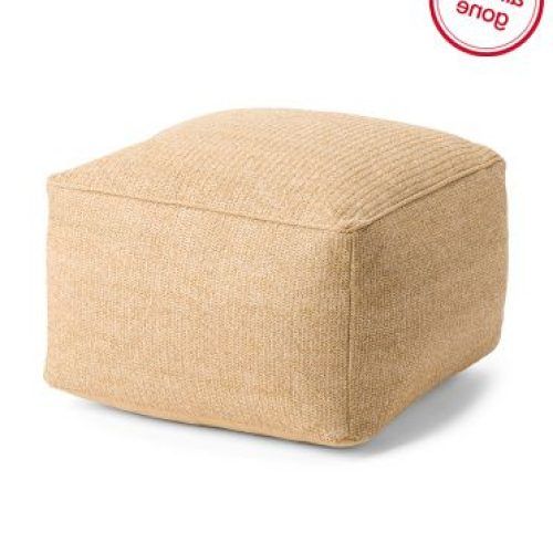 Natural Solid Cylinder Pouf Ottomans (Photo 19 of 20)