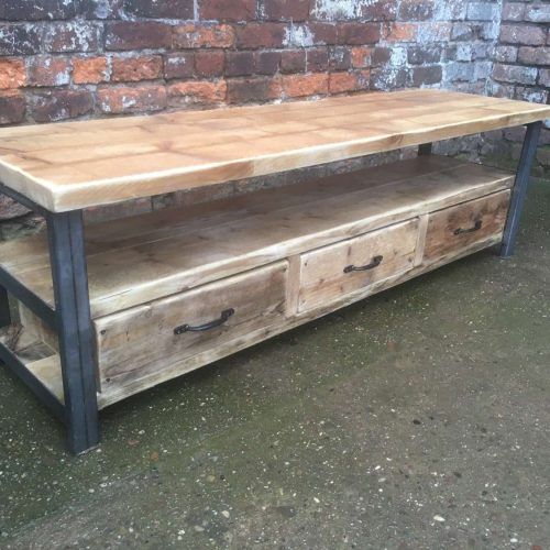 Reclaimed Wood And Metal Tv Stands (Photo 14 of 20)