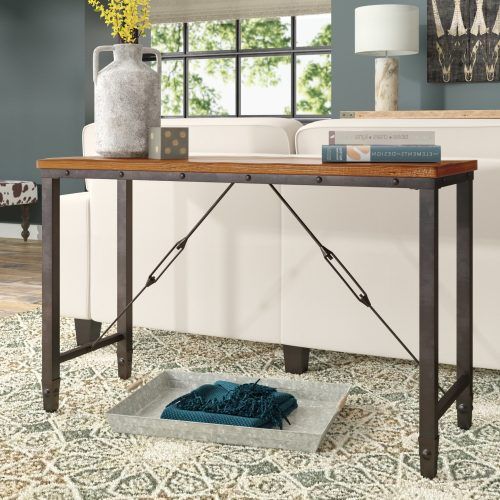Parsons Concrete Top & Dark Steel Base 48X16 Console Tables (Photo 11 of 20)