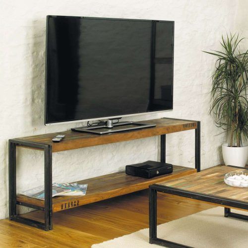 Reclaimed Wood And Metal Tv Stands (Photo 6 of 15)