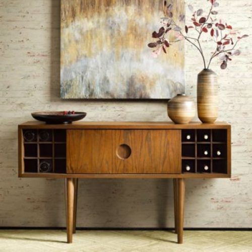 Warm Pecan Console Tables (Photo 7 of 20)