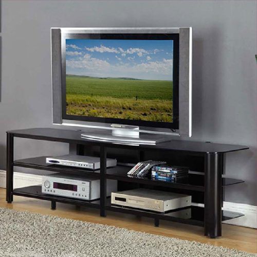 Modern Black Floor Glass Tv Stands With Mount (Photo 5 of 20)