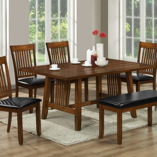 Craftsman 5 Piece Round Dining Sets With Uph Side Chairs (Photo 7 of 20)
