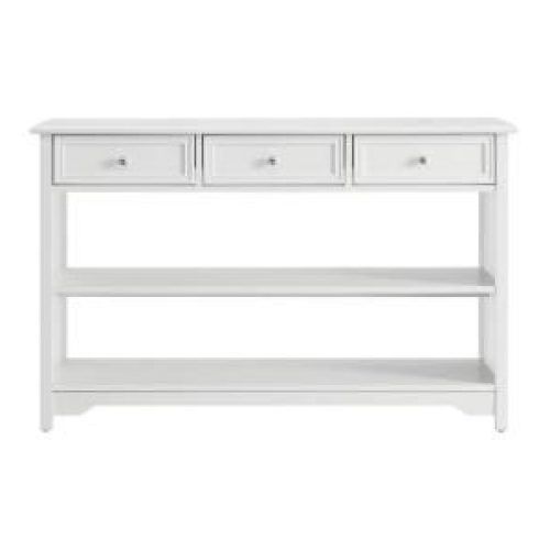 Square Weathered White Wood Console Tables (Photo 16 of 20)