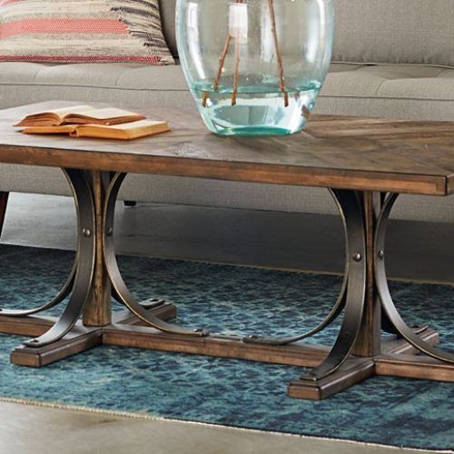 Magnolia Home Shop Floor Dining Tables With Iron Trestle (Photo 2 of 20)