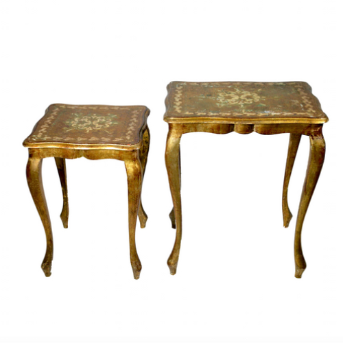 Antique Gold Nesting Console Tables (Photo 18 of 20)