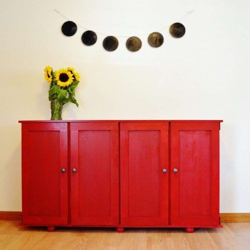 Ikea Red Sideboards (Photo 13 of 20)