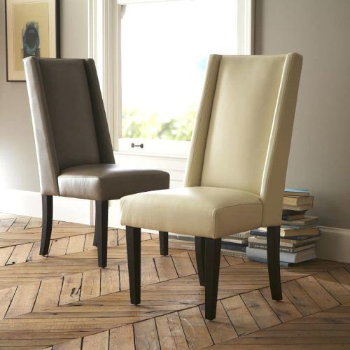 Ivory Leather Dining Chairs (Photo 8 of 20)