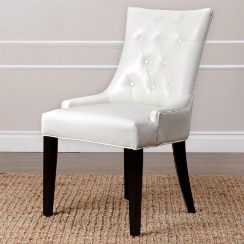 Ivory Leather Dining Chairs (Photo 2 of 20)