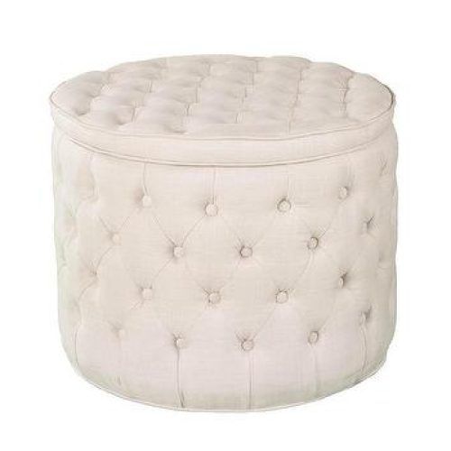 Black And Ivory Solid Cube Pouf Ottomans (Photo 11 of 20)