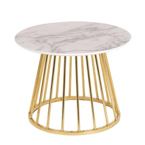 White Marble And Gold Coffee Tables (Photo 2 of 20)