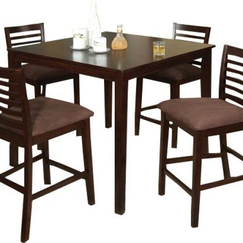 Jaxon 5 Piece Extension Counter Sets With Fabric Stools (Photo 6 of 20)