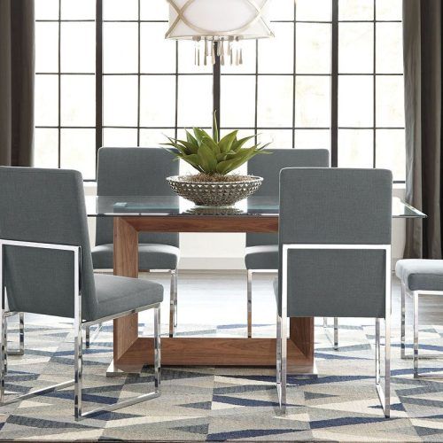 Jaxon 5 Piece Round Dining Sets With Upholstered Chairs (Photo 13 of 20)