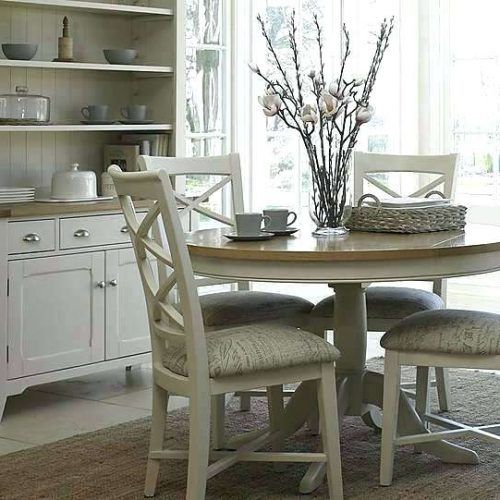 Jaxon Grey 5 Piece Round Extension Dining Sets With Wood Chairs (Photo 6 of 20)