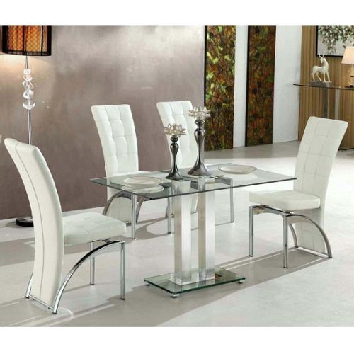 Glass Dining Tables White Chairs (Photo 18 of 20)