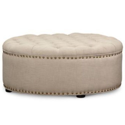 Tufted Fabric Ottomans (Photo 13 of 20)