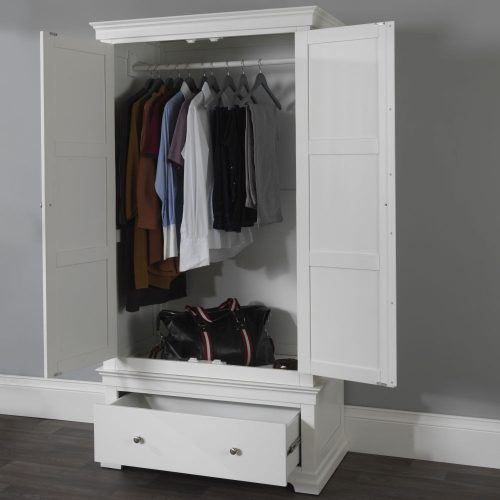 White Double Wardrobes With Drawers (Photo 6 of 20)