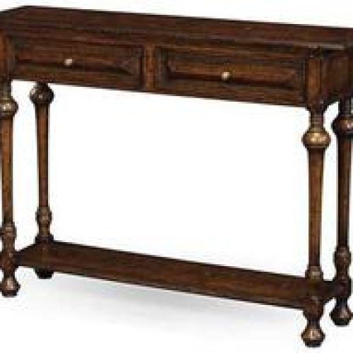 Black And Oak Brown Console Tables (Photo 11 of 20)