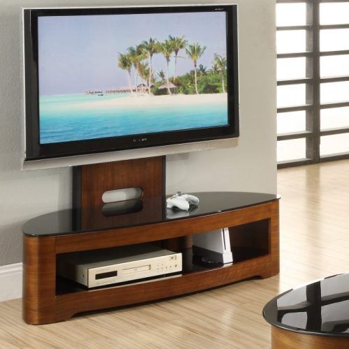 Modern Black Floor Glass Tv Stands With Mount (Photo 2 of 20)