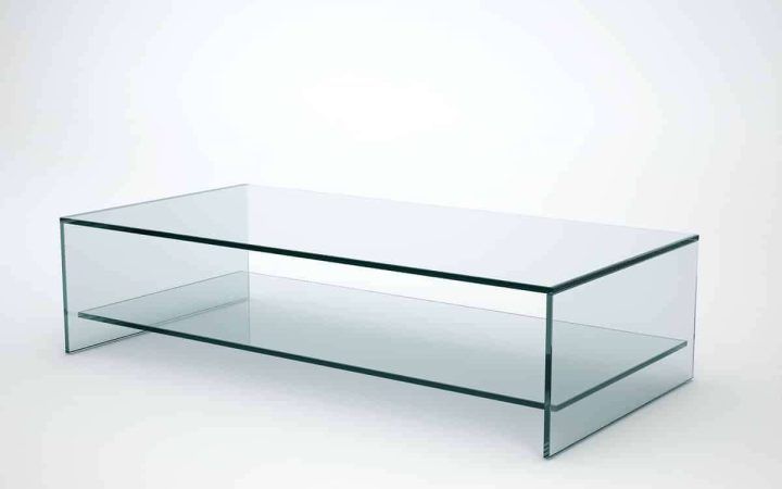 20 Inspirations Glass Coffee Table with Shelf