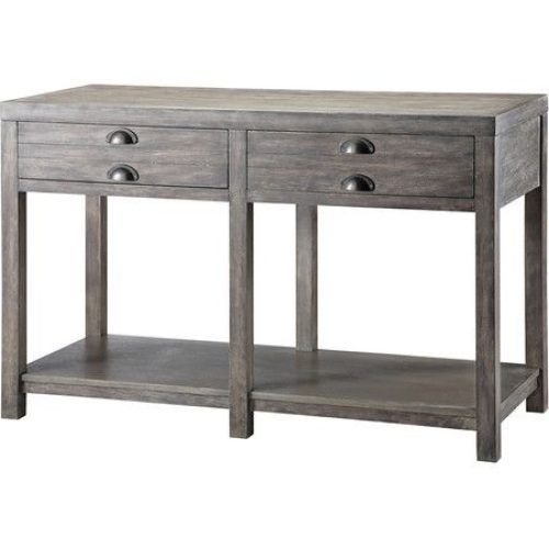 Gray Driftwood Storage Console Tables (Photo 9 of 20)