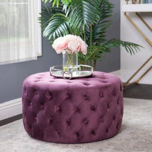 Tufted Fabric Cocktail Ottomans (Photo 20 of 20)