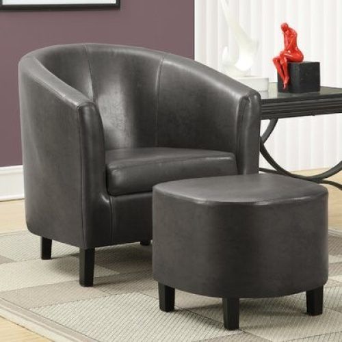 Gilad Faux Leather Barrel Chairs (Photo 11 of 20)