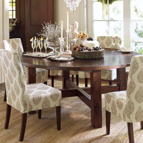 Jaxon 5 Piece Round Dining Sets With Upholstered Chairs (Photo 3 of 20)