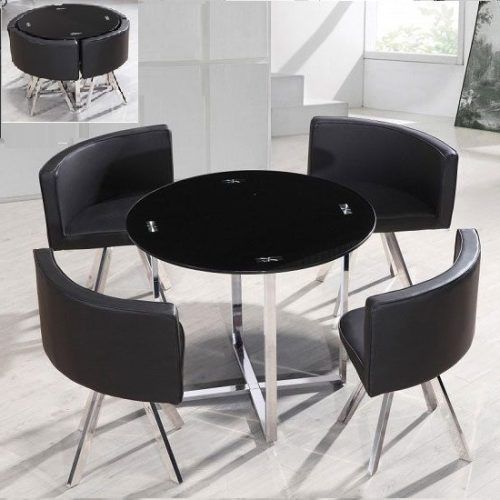 Black Glass Dining Tables And 4 Chairs (Photo 18 of 20)