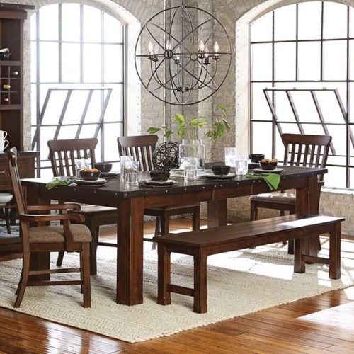 Norwood 6 Piece Rectangular Extension Dining Sets With Upholstered Side Chairs (Photo 4 of 20)