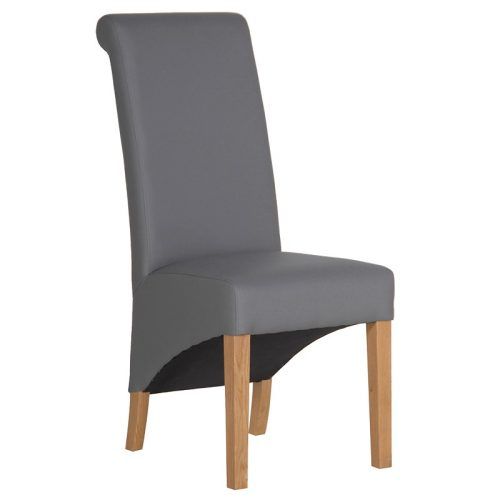 Grey Leather Dining Chairs (Photo 13 of 20)