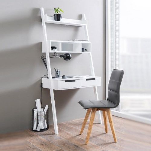 Tiva White Ladder Tv Stands (Photo 5 of 20)