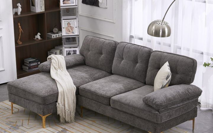 Modern L-shaped Fabric Upholstered Couches