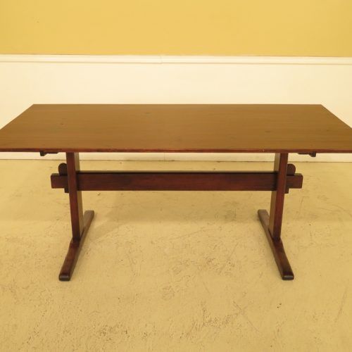 Minerva 36'' Pine Solid Wood Trestle Dining Tables (Photo 12 of 20)