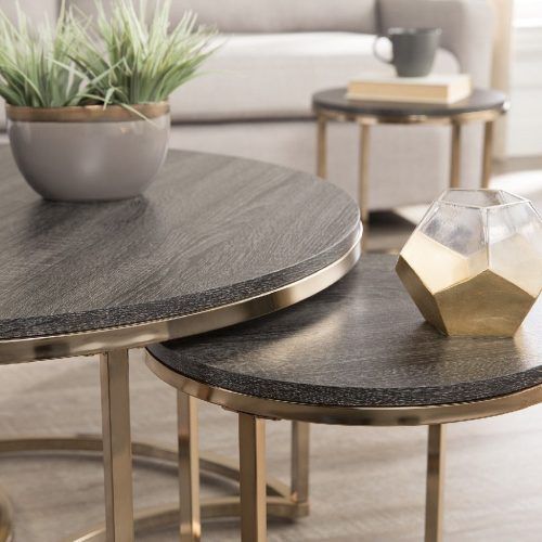 2-Piece Round Coffee Tables Set (Photo 6 of 20)