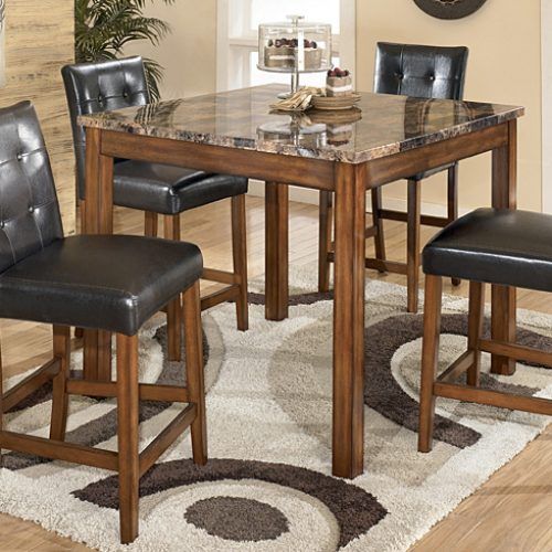 Jaxon 5 Piece Extension Counter Sets With Fabric Stools (Photo 12 of 20)