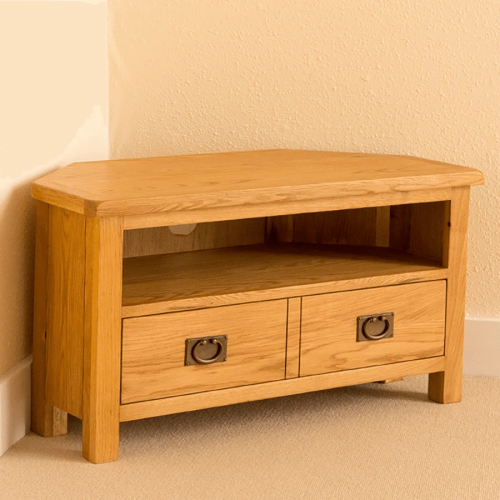 Sidmouth Oak Corner Tv Stands (Photo 2 of 20)