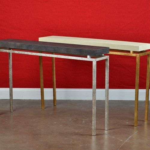 Faux Shagreen Console Tables (Photo 15 of 20)