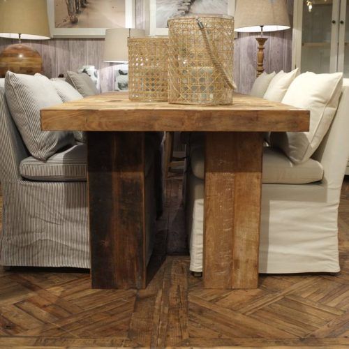 Reclaimed Teak And Cast Iron Round Dining Tables (Photo 4 of 20)