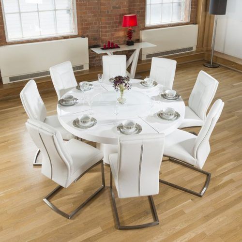 Large White Round Dining Tables (Photo 10 of 20)