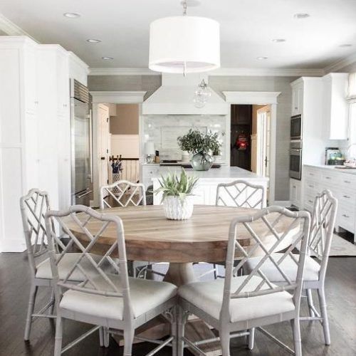 Large White Round Dining Tables (Photo 2 of 20)