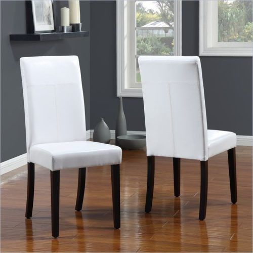 White Leather Dining Room Chairs (Photo 10 of 20)