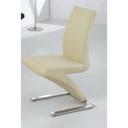 Cream Faux Leather Dining Chairs (Photo 7 of 20)