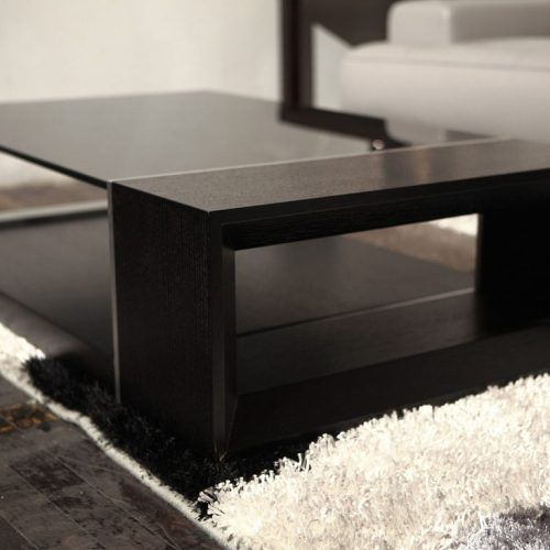 Espresso Wood And Glass Top Coffee Tables (Photo 14 of 20)