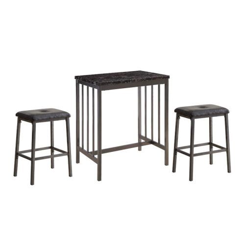 Mizpah 3 Piece Counter Height Dining Sets (Photo 3 of 20)