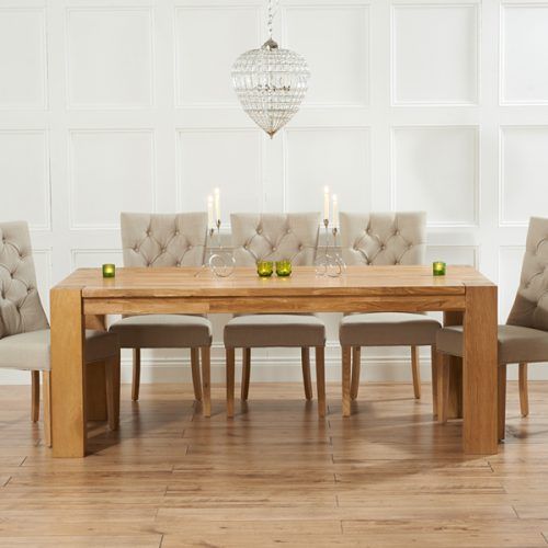 Oak Dining Tables And Fabric Chairs (Photo 1 of 20)