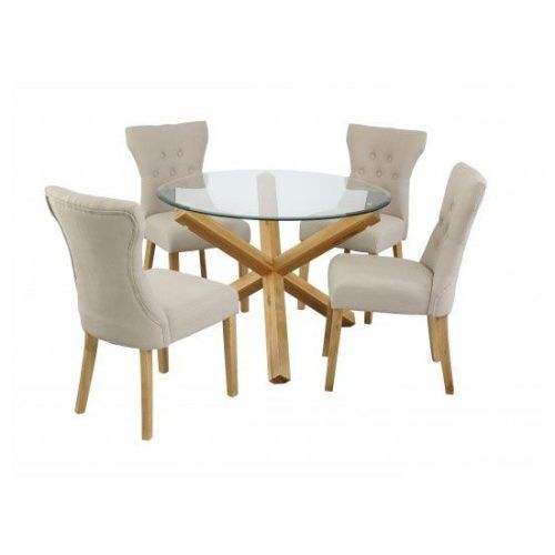 Glass And Oak Dining Tables And Chairs (Photo 17 of 20)