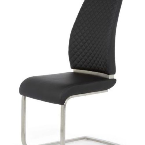 Quilted Black Dining Chairs (Photo 8 of 20)