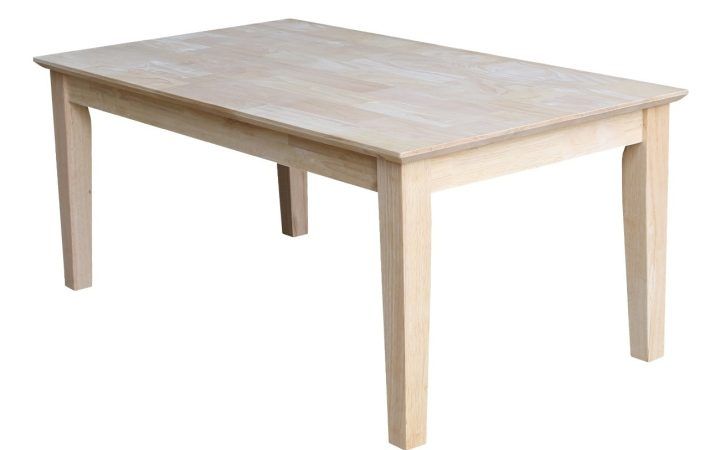 Top 20 of Shaker Unfinished Solid Parawood Tall Coffee Tables