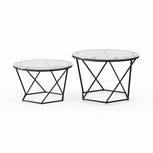 Silver Orchid Grant Glam Nesting Cocktail Tables (Photo 9 of 20)